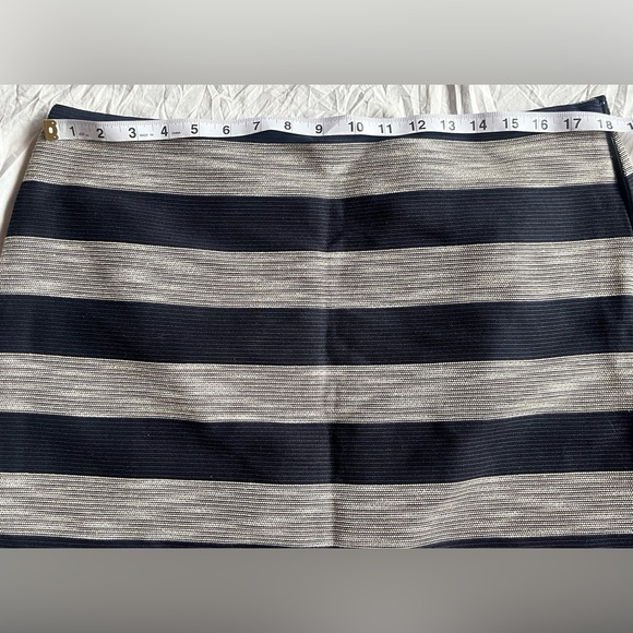Ann Taylor LOFT Striped Navy Blue and Gray Women's Skirt Size 14 - Picture 5 of 12